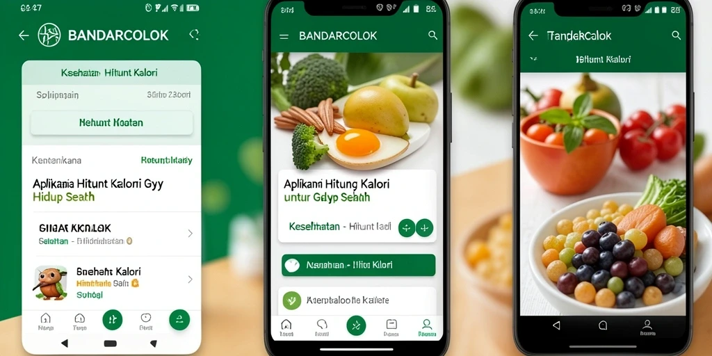Tampilan antarmuka BANDARCOLOK yang intuitif untuk menghitung kalori.