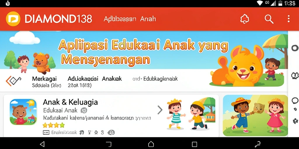 Antarmuka menarik dan edukatif dari aplikasi DIAMOND138.
