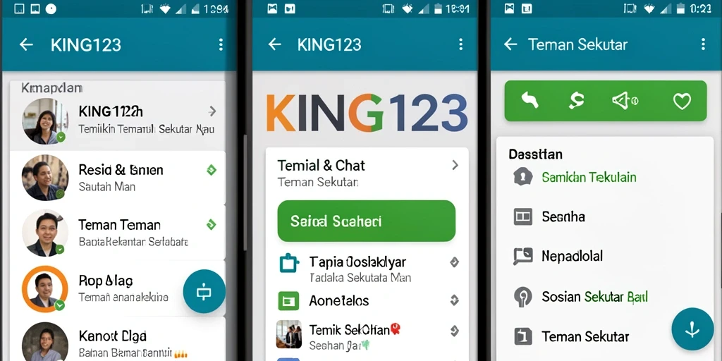 Antarmuka user-friendly KING123 untuk Teman Sekitar.
