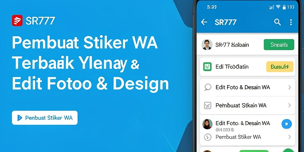 Antarmuka pengguna SR777 saat membuat stiker WA dengan fitur lengkap.