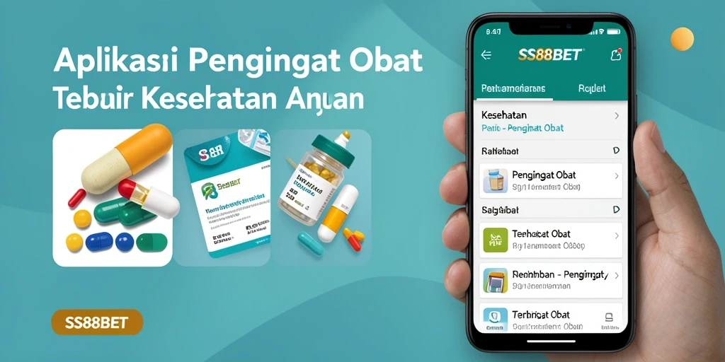 Tampilan antarmuka aplikasi Pengingat Obat SS88BET yang intuitif.